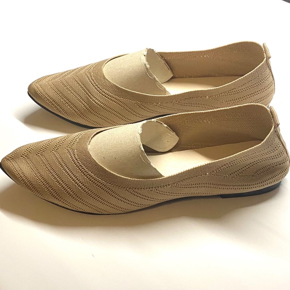 Comfortable Knit Slip-On Dress Shoes Pointed Toe Flats Sz 8.5 - Picture 6 of 7